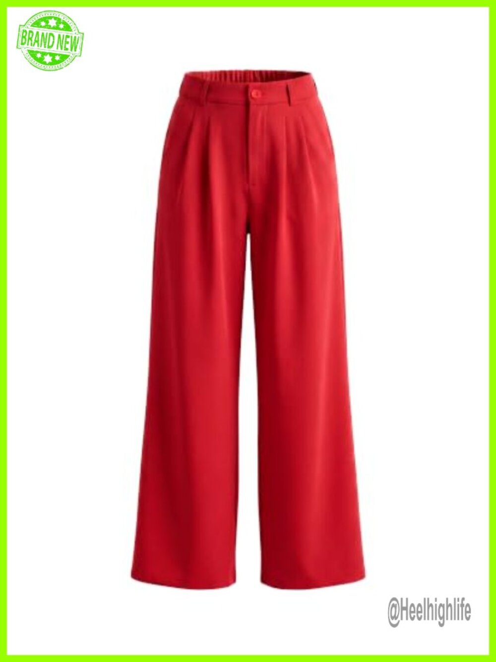 Wide Leg High Waisted Dressy Pants Pleated Trousers Office Work